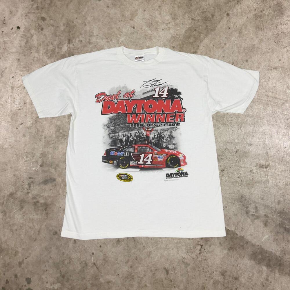 Chase Authentics 2012 NASCAR Tony Stewart Daytona Winner T-Shirt Mens Size XL